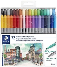 Set of 72 Markers Double-Ended