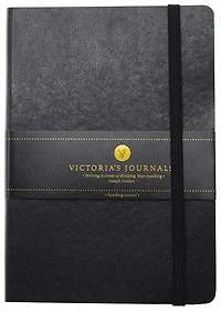 Journal souple ligné Noir avec élastique 176p