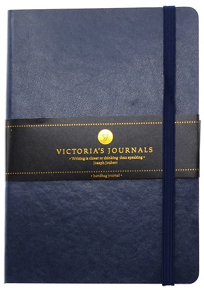 Journal souple ligné Marine avec élastique 176p