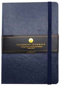 Journal souple ligné Marine avec élastique 176p