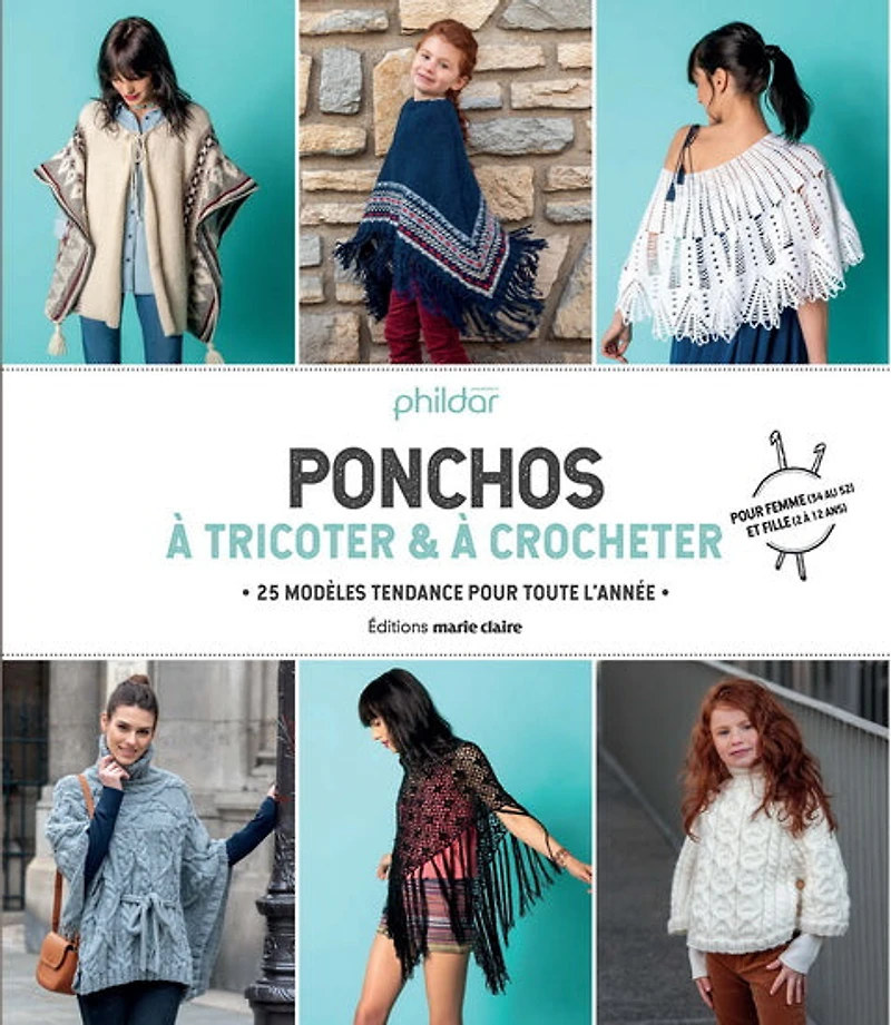 Ponchos en tricot et crochet : 25 modèles tendance pour toute l'année