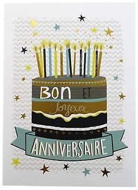 Carte géante Bon et joyeux anniversaire