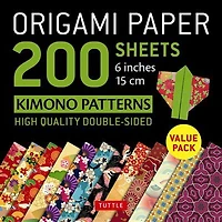Origami Paper 200 sheets Kimono Patterns 6" (15 cm)