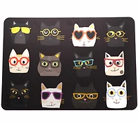 Napperon Chats à lunettes