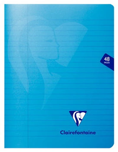 Cahier piqué polypro ligné 48p 17x22cm AS