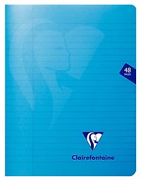 Cahier piqué polypro ligné 48p 17x22cm AS