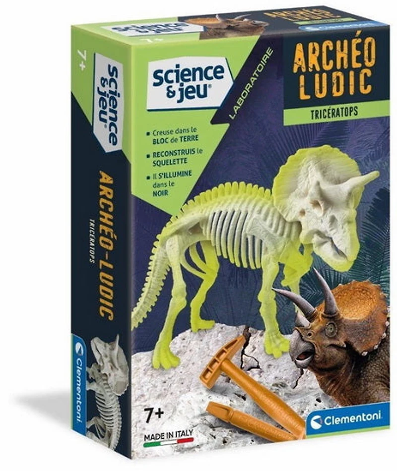 Archéo-ludic Tricératops phosphorescent