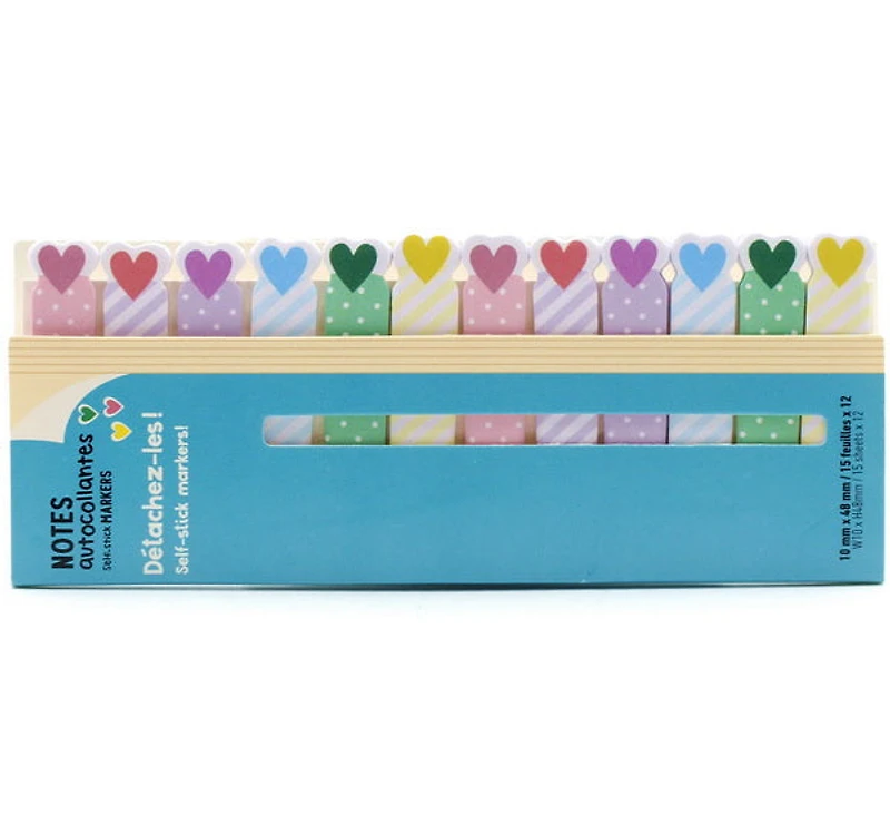 Languettes autocollantes Coeurs