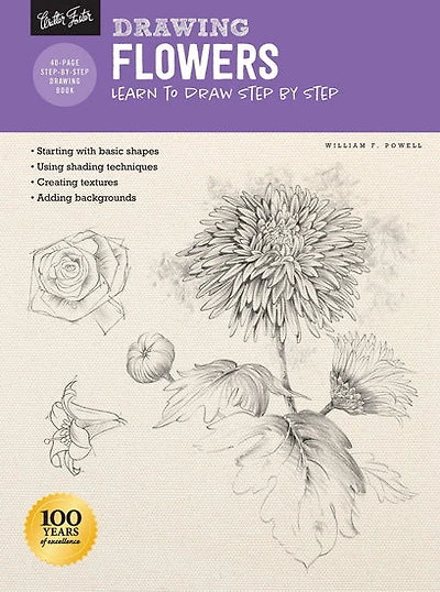 Drawing : Flowers with William F Powell : Learn to draw step by step