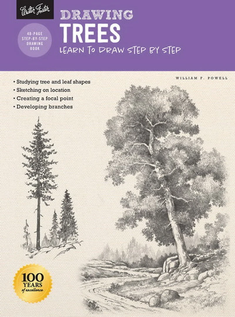 Drawing : Trees with William F Powell : Learn to draw step by step