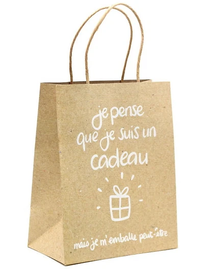Sac moyen kraft - Je pense que je suis un cadeau FR