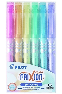 Ens. 6 surligneurs Frixion pastel