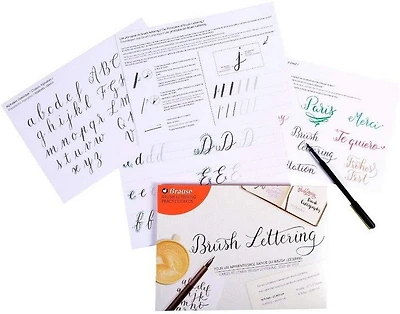 Feuilles d'apprentissage brush lettering A4 180gsm