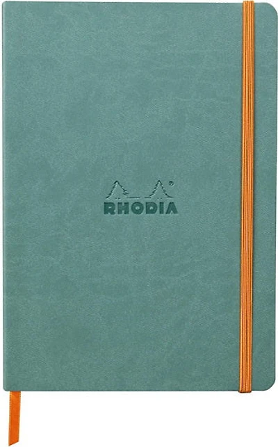 Rhodiarama Cahier souple ligné Aqua A5 160p avec élastique