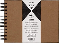 Album spirale kraft à personnaliser 40f 21x16cm