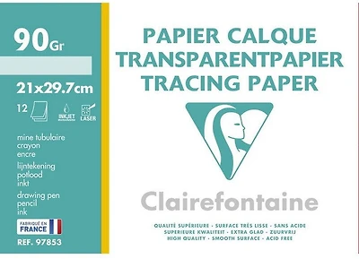 Papier calque supérieur A4 12F 90/95g