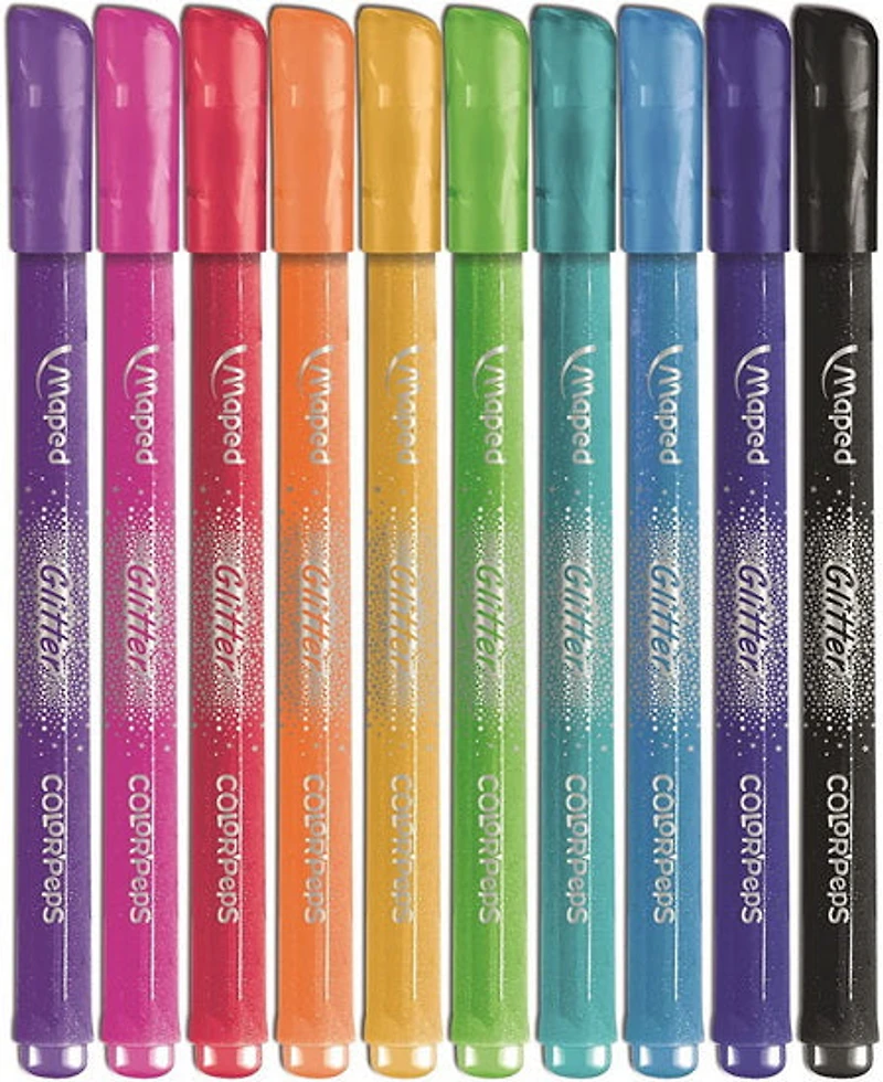 Ens. 10 feutres à paillettes