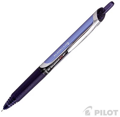 Stylo à bille rétractable Hi-Tech V5 RT bleu noir 0.5mm