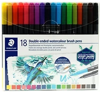 Ens. 18 marqueurspinceau double pointe