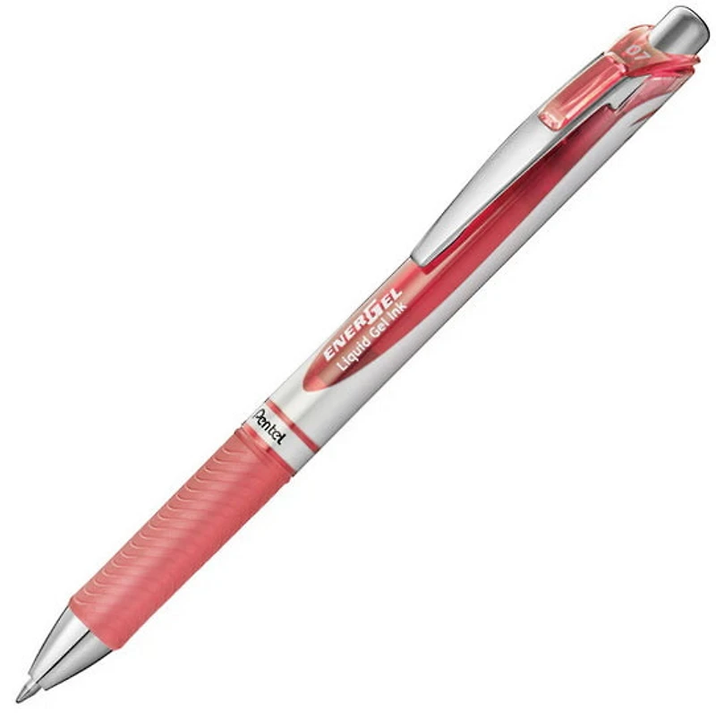 Stylo gel rétractable Energel corail 0.7mm