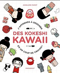 J'apprends à dessiner des kokeshi kawaii en un coup de crayon !