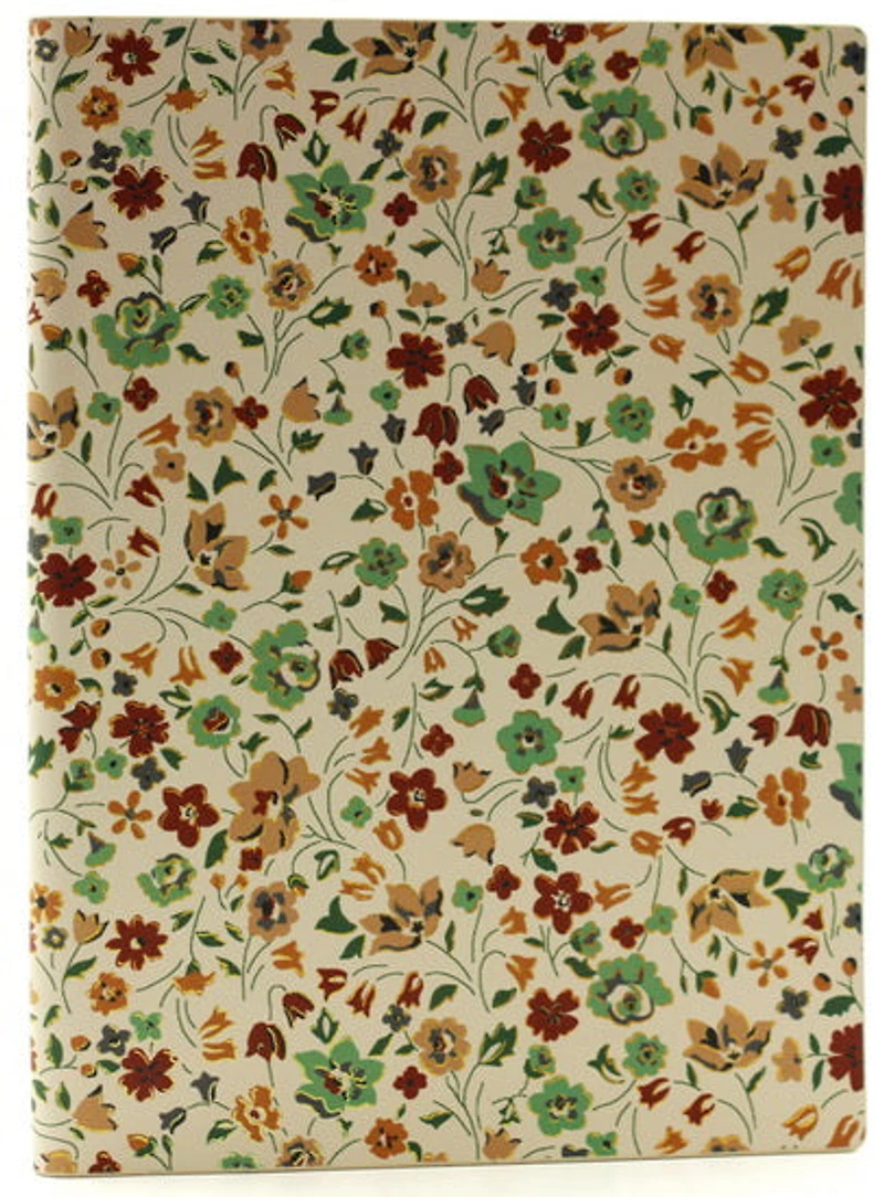 Journal souple ligné beige Fleurs 192p