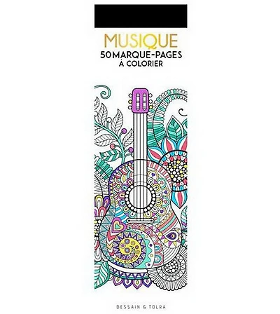 Musique : 50 marque-pages à colorier