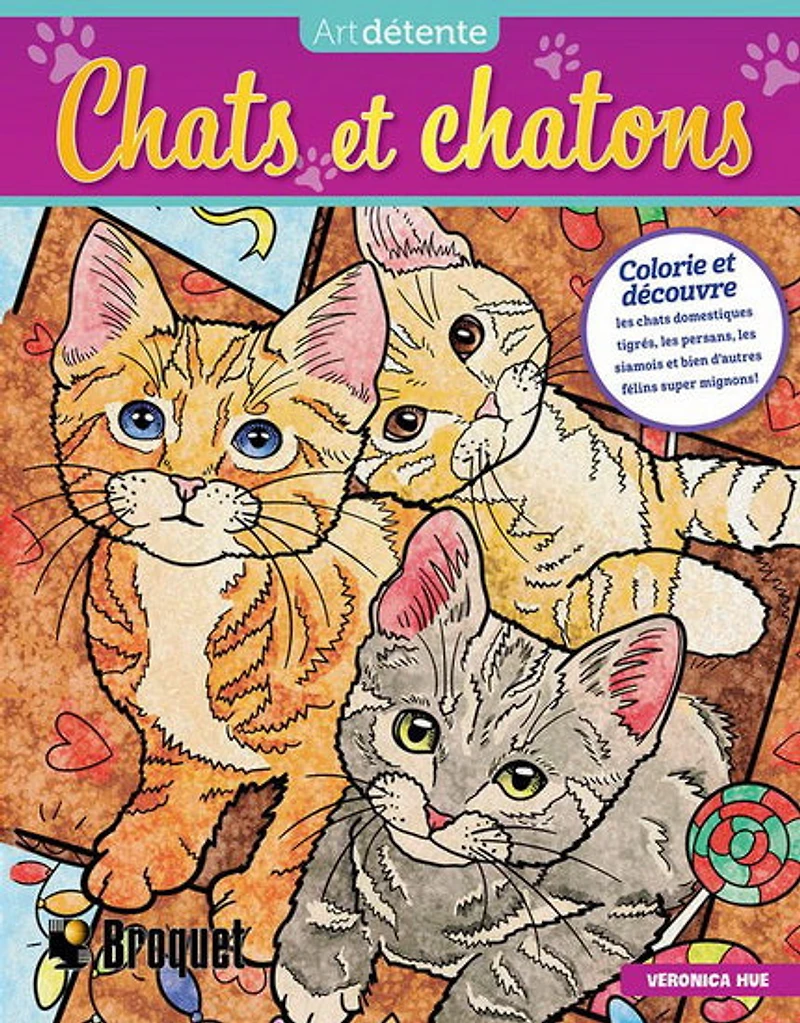 Chats et chatons : Livre à colorier