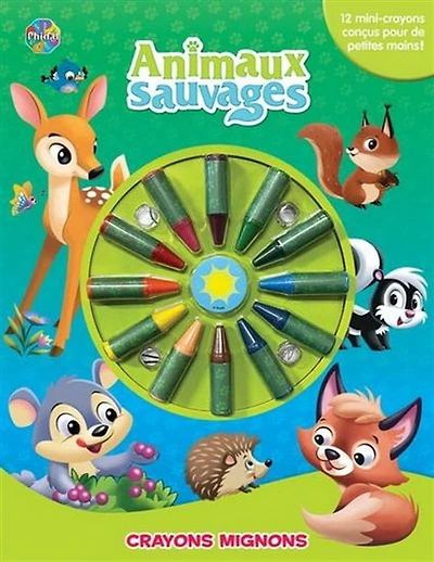 Animaux sauvages : crayons mignons