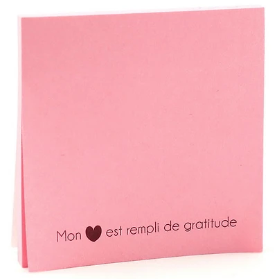 Bloc-notes autocollant - Mon cœur est... VF