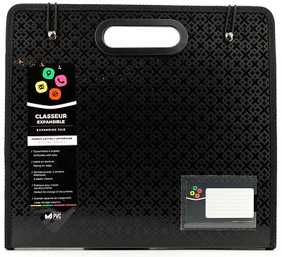 Folder 13 Pockets With Handle - Black