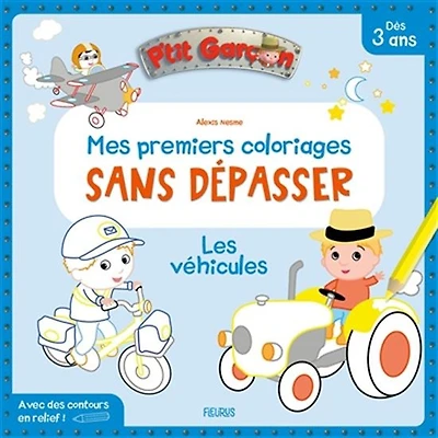 Mes premiers coloriages sans dépasser: les vehicules - French Ed