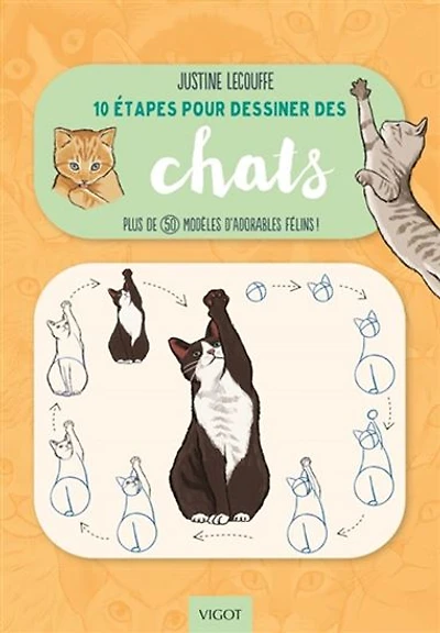 10 étapes pour dessiner des chats : Plus de 50 modèles d'adorables félins!