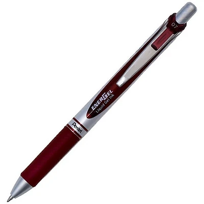 Stylo gel rétractable Energel rouge vin 0.7mm