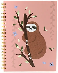 Spiral Lined Notebook Sloth 160P