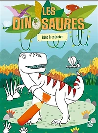 Les dinosaures : Bloc à colorier - French Ed.