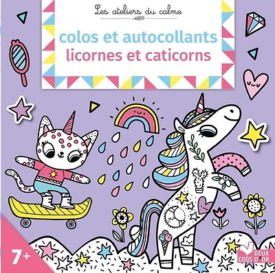 Colos et autocollants : Licornes et caticorns - French Ed.