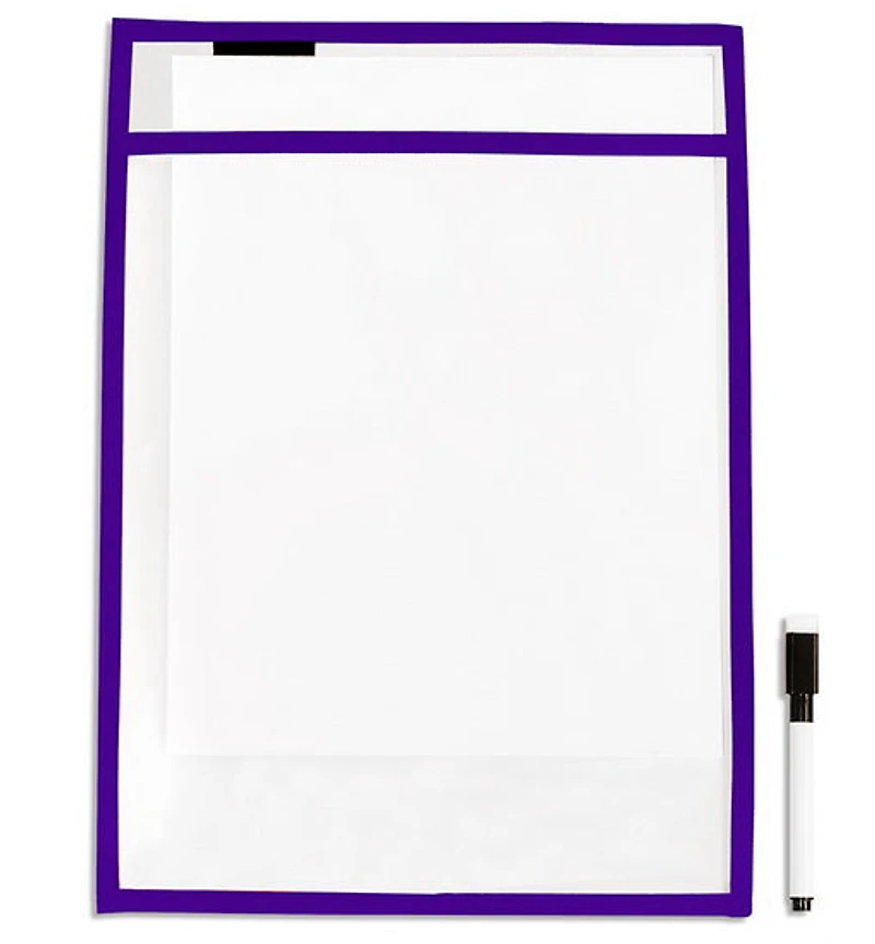Acétate avec pochette et crayon effaçable