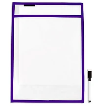 Acétate avec pochette et crayon effaçable