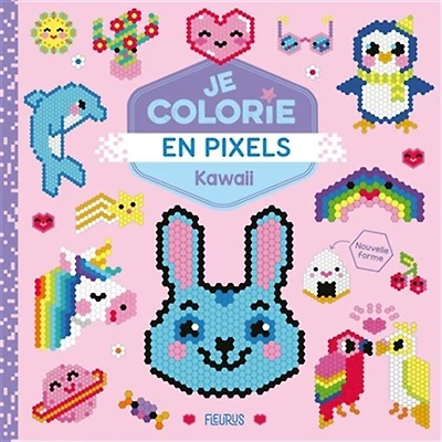 Je colorie en pixels kawaii - French Ed