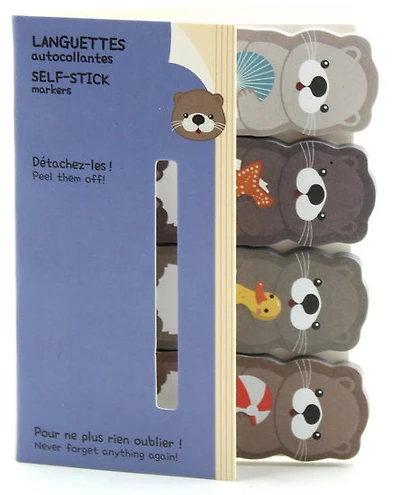 Languettes autocollantes Loutres