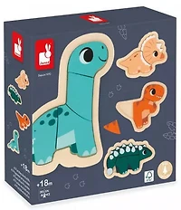 Dino 4 progressive puzzles dino 15pc