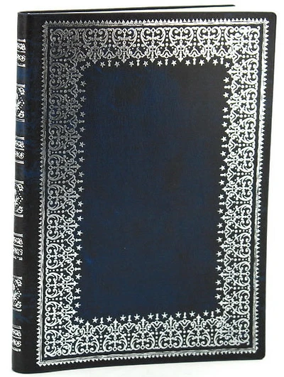 Journal souple ligné vieux livre Marine 192p