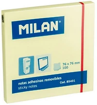 Bloc-notes autocollant jaune 3x3'' 100f