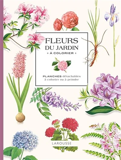 Mes fleurs du jardin à colorier : planches détachables à colorier ou à peindre