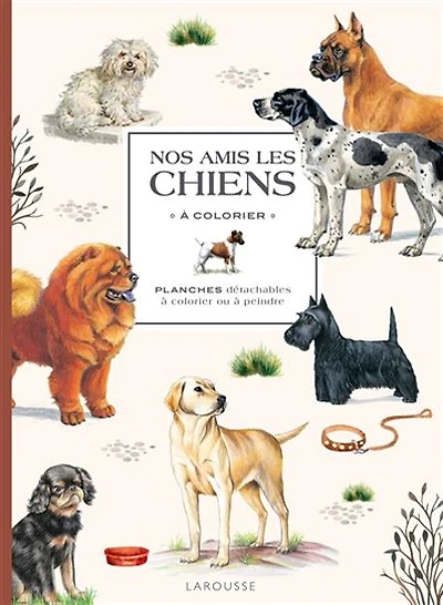 Herbier chiens et autres canidés à colorier