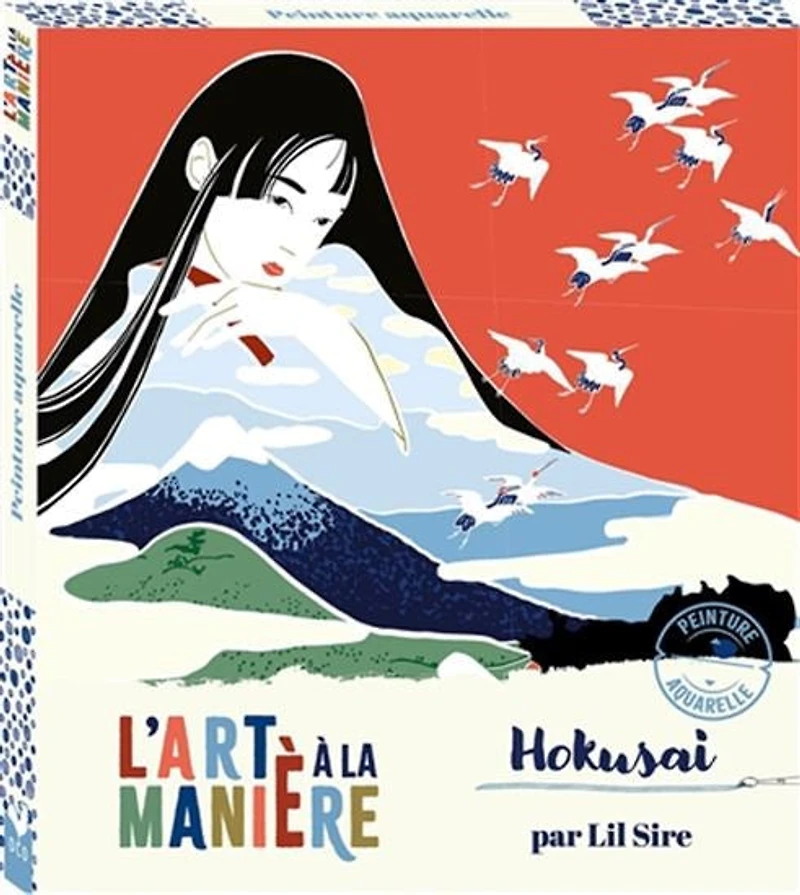 Hokusai : peinture aquarelle Cof.