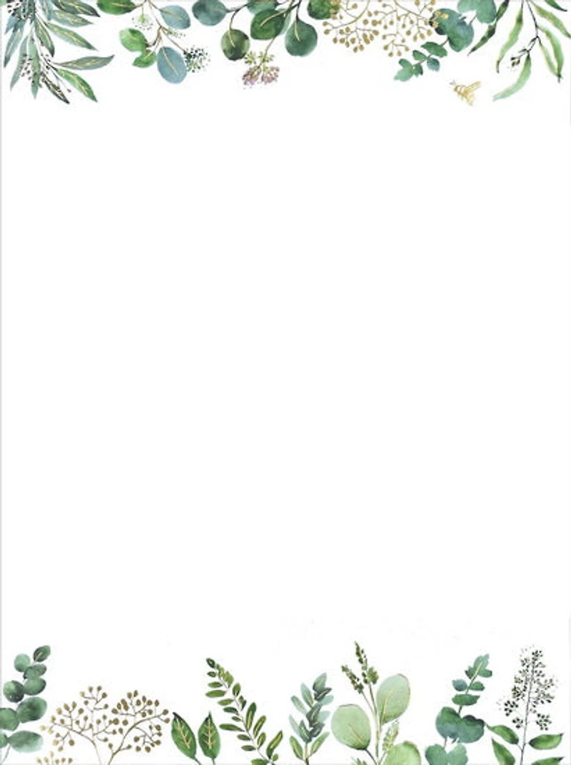 Papier à lettres Eucalyptus (30 feuilles / 24 enveloppes)