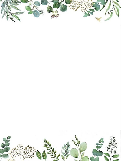Papier à lettres Eucalyptus (30 feuilles / 24 enveloppes)