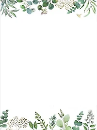 Papier à lettres Eucalyptus (30 feuilles / 24 enveloppes)